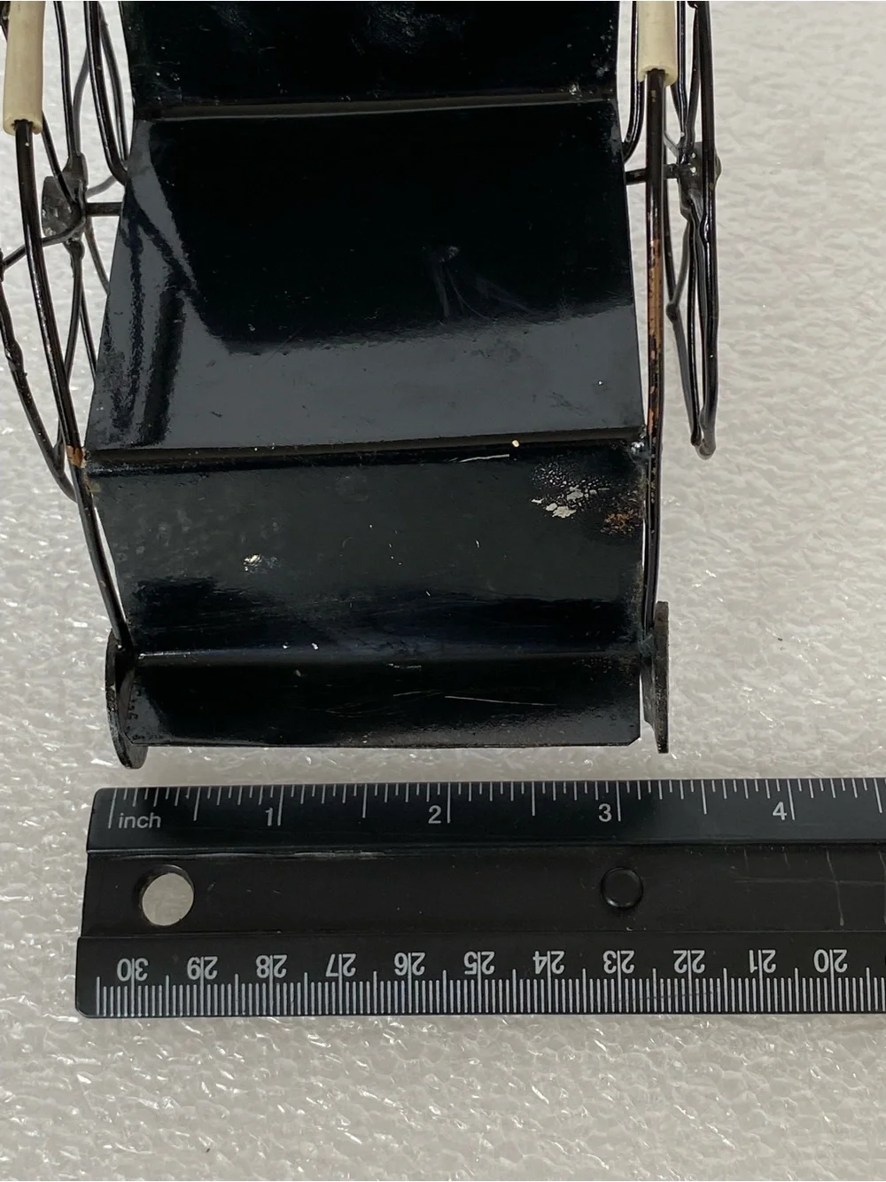 Vintage Dollhouse Accessory Black Metal Wheelchair For Dolls
